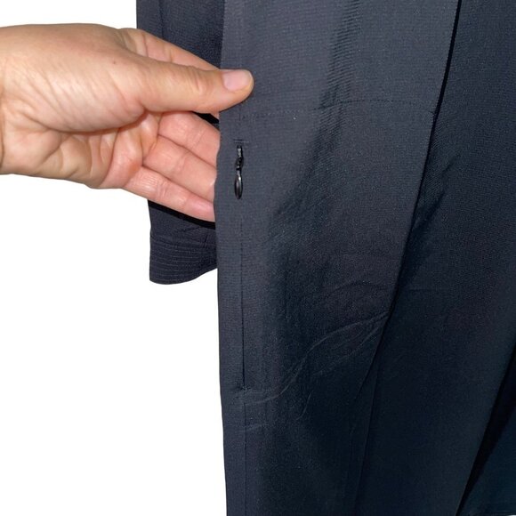 Coolibar Womens Shirt Dress Size Medium Black UPF 50+ Oxford Tab Sleeve New - Picture 5 of 11